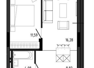 Продажа двухкомнатной квартиры, 50.6 м2, Новосибирск, метро Октябрьская