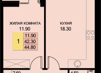 Продажа 1-ком. квартиры, 44.8 м2, поселок Южный, Екатерининская улица, 7к1