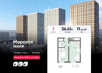 Продам 1-ком. квартиру, 36.4 м2, Санкт-Петербург