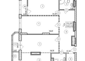 Продается трехкомнатная квартира, 100 м2, Новосибирск, метро Площадь Маркса