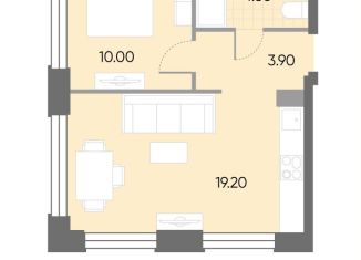 Продается 1-комнатная квартира, 37.4 м2, Москва