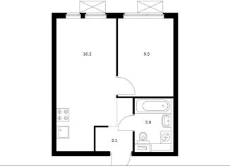 Продается 1-ком. квартира, 31.7 м2, Москва, метро Нагорная, жилой комплекс Второй Нагатинский, к7