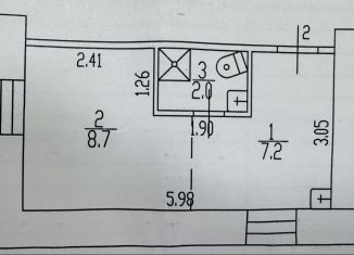 1-ком. квартира на продажу, 17.9 м2, Барнаул, Пролетарская улица, 95