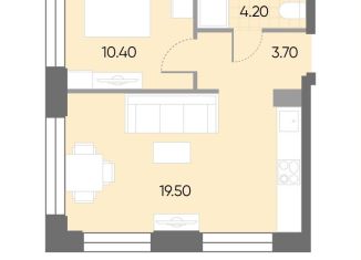 1-ком. квартира на продажу, 37.8 м2, Москва