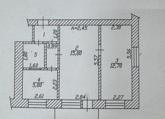 Продается двухкомнатная квартира, 43.1 м2, Чебоксары, Молодёжный переулок, 5к1