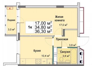 Продаю однокомнатную квартиру, 34.8 м2, Нижегородская область