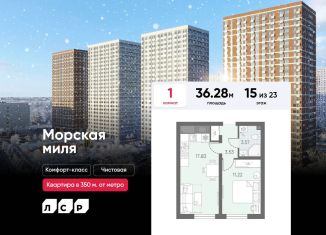 Продам однокомнатную квартиру, 36.3 м2, Санкт-Петербург