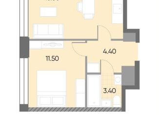 Продается однокомнатная квартира, 36.1 м2, Москва