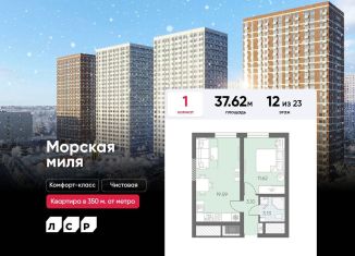 1-ком. квартира на продажу, 37.6 м2, Санкт-Петербург, ЖК Морская миля