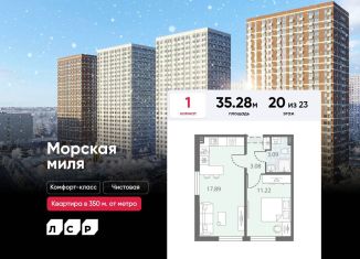 Продается однокомнатная квартира, 35.3 м2, Санкт-Петербург