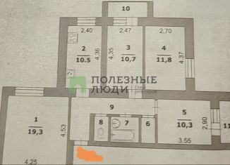 Продаю 4-комнатную квартиру, 76 м2, Белгородская область, Садовая улица, 118