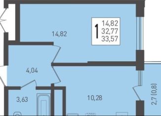 1-ком. квартира на продажу, 33.6 м2, посёлок Берёзовый