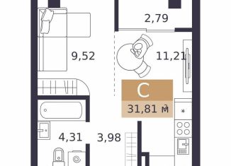 Продажа квартиры студии, 31.8 м2, Курганская область