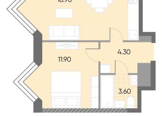 Продается однокомнатная квартира, 38.7 м2, Москва