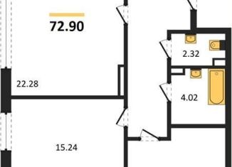 Продам 2-комнатную квартиру, 72.9 м2, Воронеж, улица Ворошилова, 1, Ленинский район