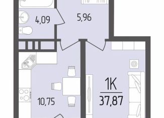 Продаю 1-комнатную квартиру, 37.9 м2, Армавир