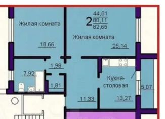 Продаю 2-комнатную квартиру, 81 м2, Челябинск, улица Зальцмана, 8, Тракторозаводский район