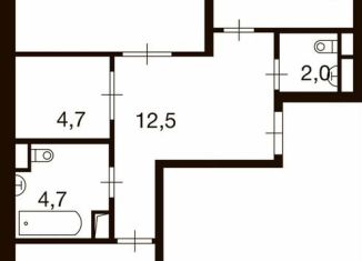 Продается двухкомнатная квартира, 72.5 м2, деревня Ивановское, улица Семёна Гордого, 3