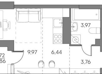 Продам квартиру студию, 24.1 м2, Москва, метро Стахановская, Рязанский проспект, 2с27