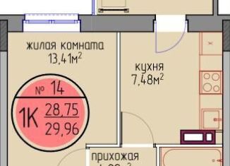 Продам однокомнатную квартиру, 28.8 м2, Пермский край, улица Худанина