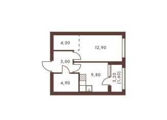 Продается 1-комнатная квартира, 37.1 м2, Мытищи, ЖК Новое Медведково