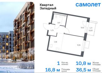 1-комнатная квартира на продажу, 36.5 м2, Москва, деревня Большое Свинорье, 6