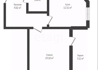 Однокомнатная квартира на продажу, 42.4 м2, Краснодар, Ангарская улица, 29Б