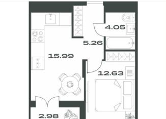 Продажа 1-ком. квартиры, 40.9 м2, Тульская область