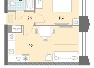 Продаю 1-ком. квартиру, 36 м2, Москва, Даниловский район, жилой комплекс Зиларт, 21/22