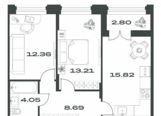 Продам 2-комнатную квартиру, 56.9 м2, Тула