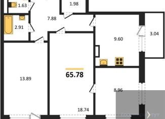 Продам 3-ком. квартиру, 65.8 м2, Воронеж, Советский район, Острогожская улица, 156/2