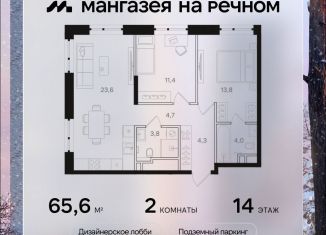 Продам 2-ком. квартиру, 65.6 м2, Москва