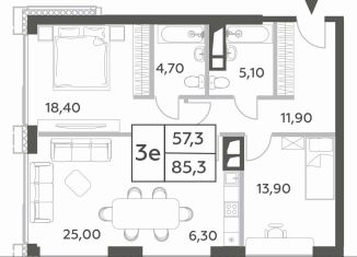 Продаю двухкомнатную квартиру, 83.5 м2, Москва, район Раменки, проспект Генерала Дорохова, вл1к1