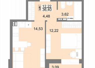 Продается 1-ком. квартира, 36.8 м2, Екатеринбург, метро Ботаническая