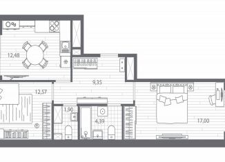 Продам 2-комнатную квартиру, 60.1 м2, Санкт-Петербург, Калининский район