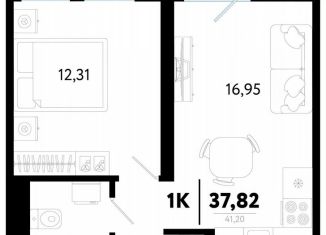 Продаю 1-ком. квартиру, 37.8 м2, Тюмень, Калининский округ