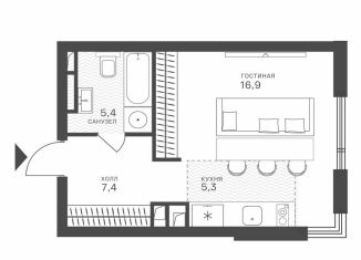 Продается квартира студия, 35 м2, Москва, район Крылатское, Крылатская улица, 33к1