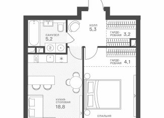 Продается 1-комнатная квартира, 51.1 м2, Москва, метро Строгино, Крылатская улица, 33к1