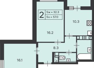 Продается двухкомнатная квартира, 57 м2, Москва, проезд Дежнёва, 30к3, район Южное Медведково