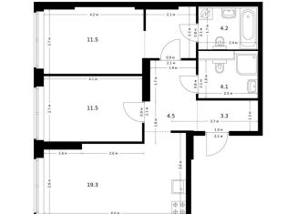 Продается 2-комнатная квартира, 64.3 м2, Казань