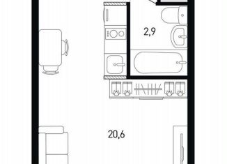 Продажа 1-ком. квартиры, 24.9 м2, Ростов-на-Дону, проспект Маршала Жукова, 13/1, Советский район