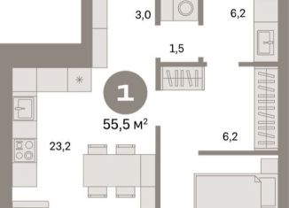 Продажа однокомнатной квартиры, 55.5 м2, Санкт-Петербург