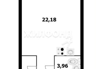 Продажа квартиры студии, 31.2 м2, Новосибирск, улица Ясный Берег, 27