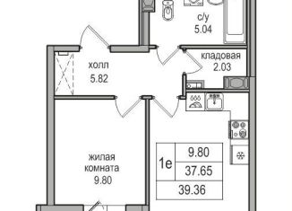 Продам 1-ком. квартиру, 38.9 м2, посёлок Парголово, Заречная улица, 52к2, ЖК Северная Долина