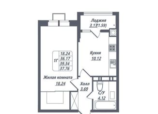 Продажа 1-комнатной квартиры, 37.8 м2, Ессентуки