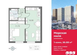 Продам однокомнатную квартиру, 36.9 м2, Санкт-Петербург, метро Автово