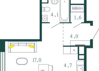 Продажа 2-ком. квартиры, 65.4 м2, Москва, 1-я очередь, к4, ЖК Шагал