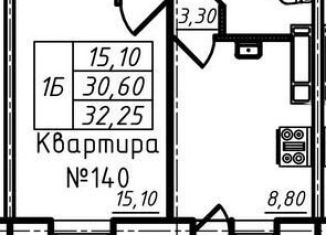 Продам однокомнатную квартиру, 30.8 м2, Всеволожск, Севастопольская улица, 1, ЖК Радужный