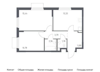 Продам двухкомнатную квартиру, 53.9 м2, Московская область, жилой комплекс Мытищи Парк, к5