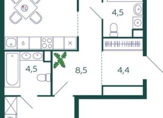 Продам 2-комнатную квартиру, 76.8 м2, Москва, 1-я очередь, к4, ЖК Шагал